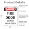 Signmission Fire Door Do Not Prop Open Danger Sign, Vinyl Decal, 10in W x 14in L, 2PK OS-2PACK-DS-D-1014-V-2147 - alternate 4